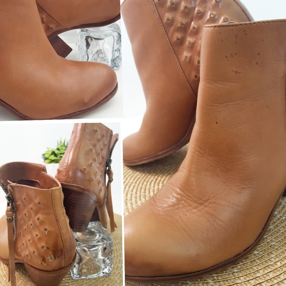 Sam Edelman🍂Country Western Bootie|Stud Brown Leather| Block Heels - Picture 10 of 10